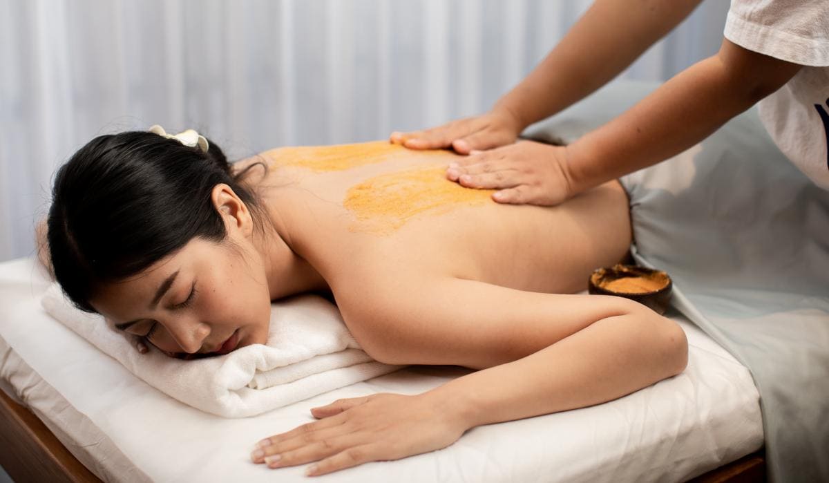 A woman enjoying her full body mask spa at Makkha Health & Spa