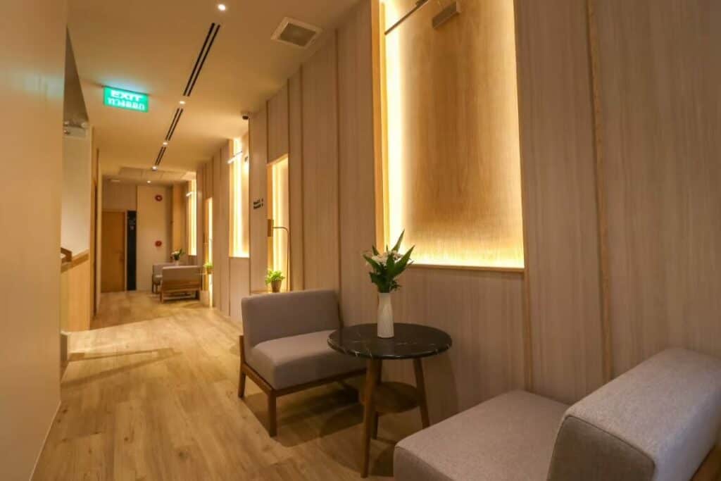麥加水療飯店走廊等候區現代室內設計