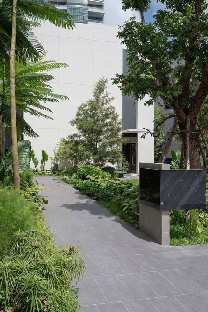 麥加-水療中心景觀建築現代花園鋪砌步道