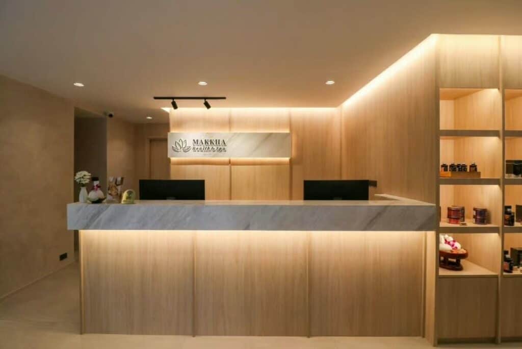 makkha-spa 水療接待台 健康與水療室內設計